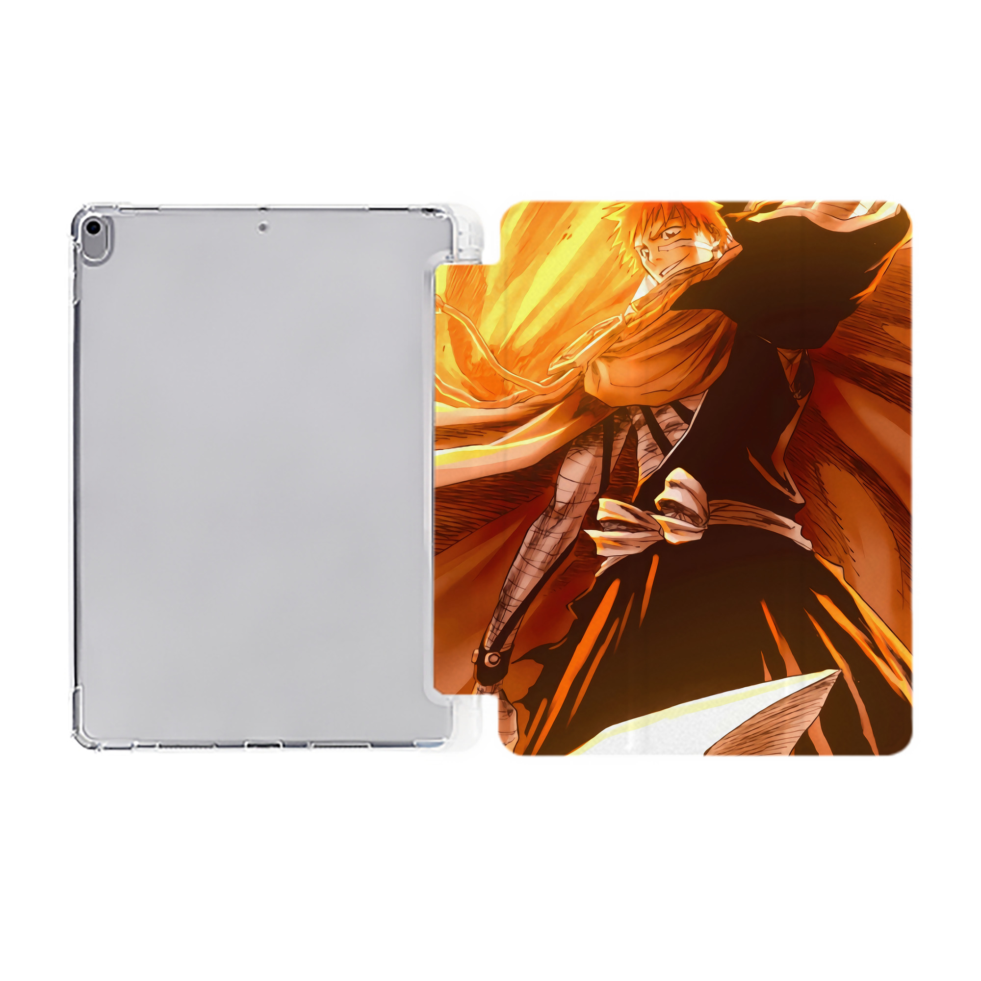 （画像用） ブリーチ BLEACH IPad ケース ペン収納付き 三つ折りスタンド PUレザー×シリコン 対応機種9.5/10.5/10.9インチ